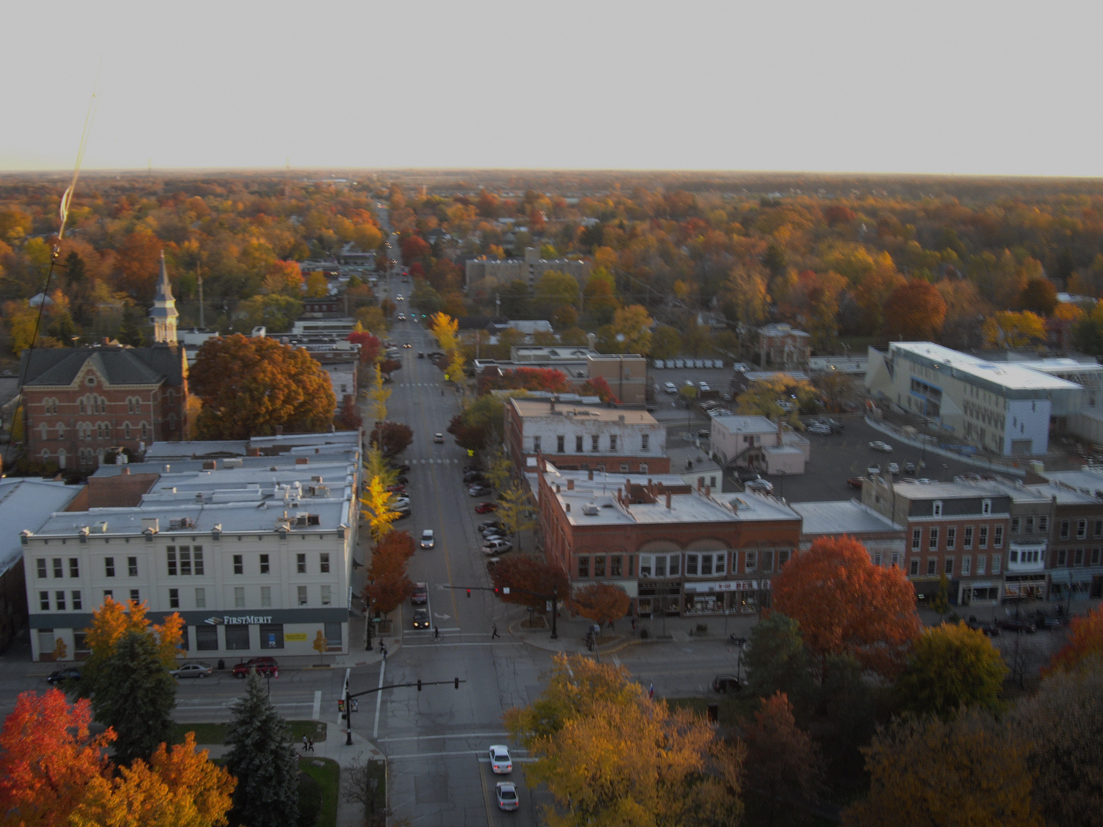 Aerial View of Downtown Oberlin