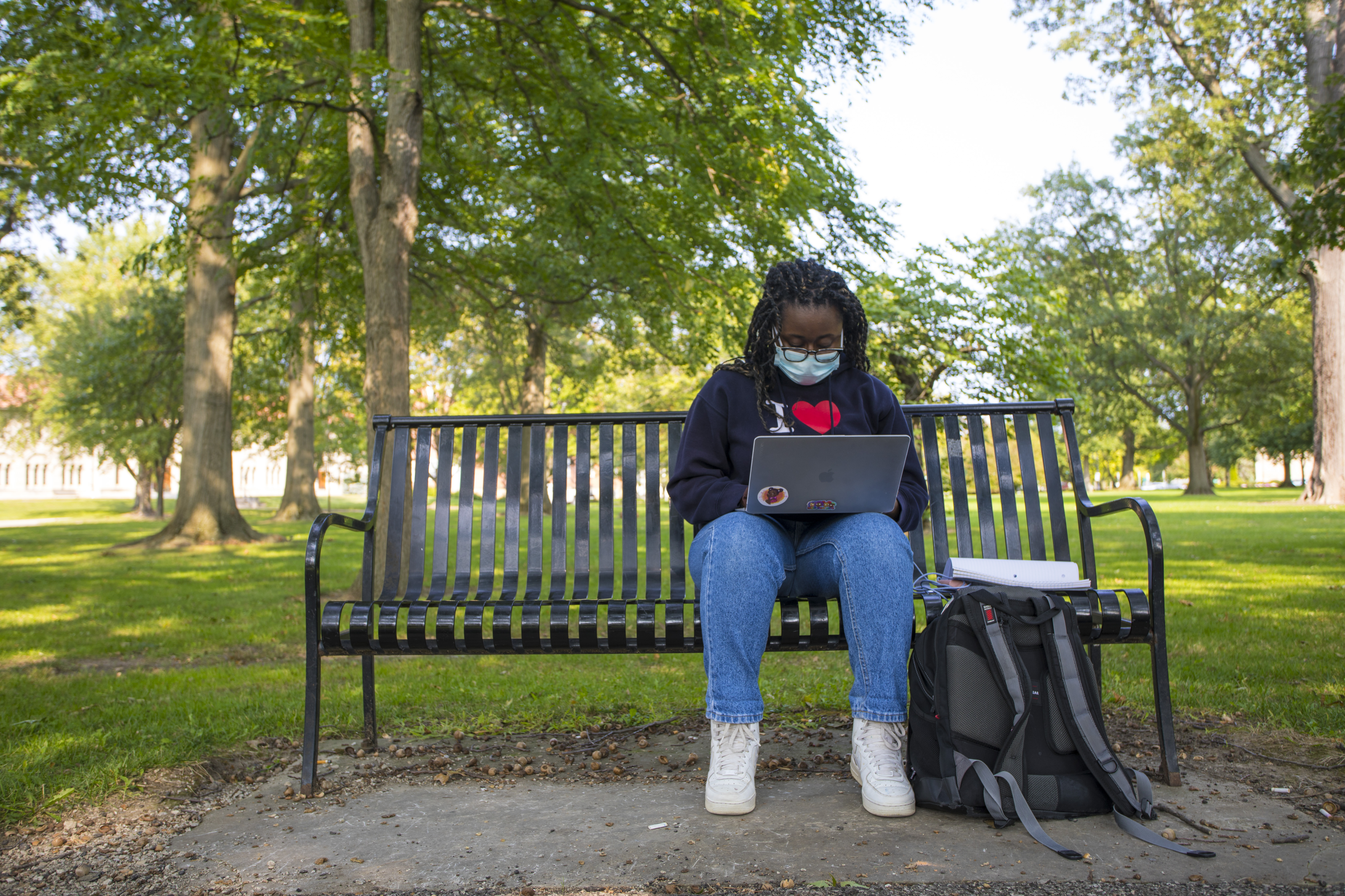 Studying in Tappan Square.by Yvonne Gay.jpg