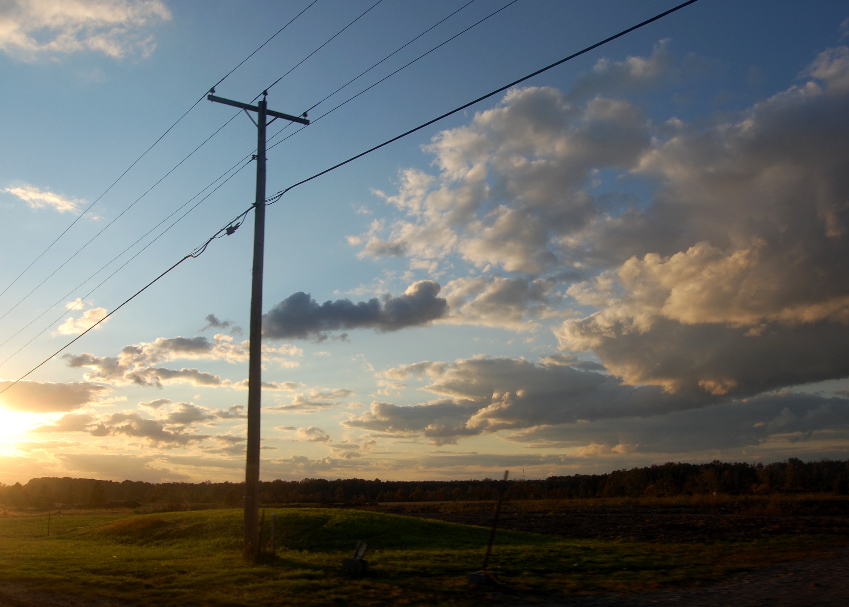 Oberlin fields with telephone pole