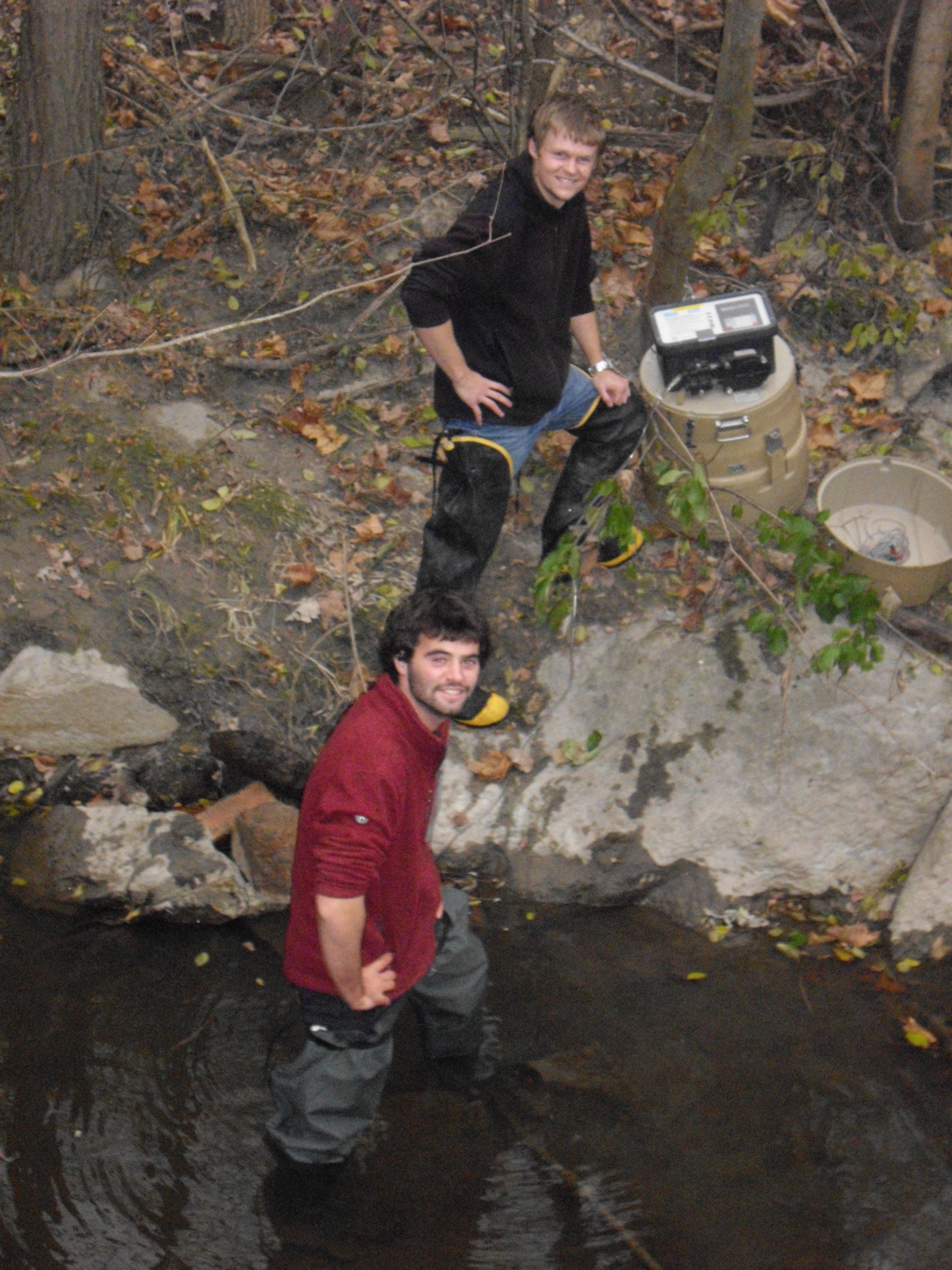 Oberlin College students monitor Plum Creek