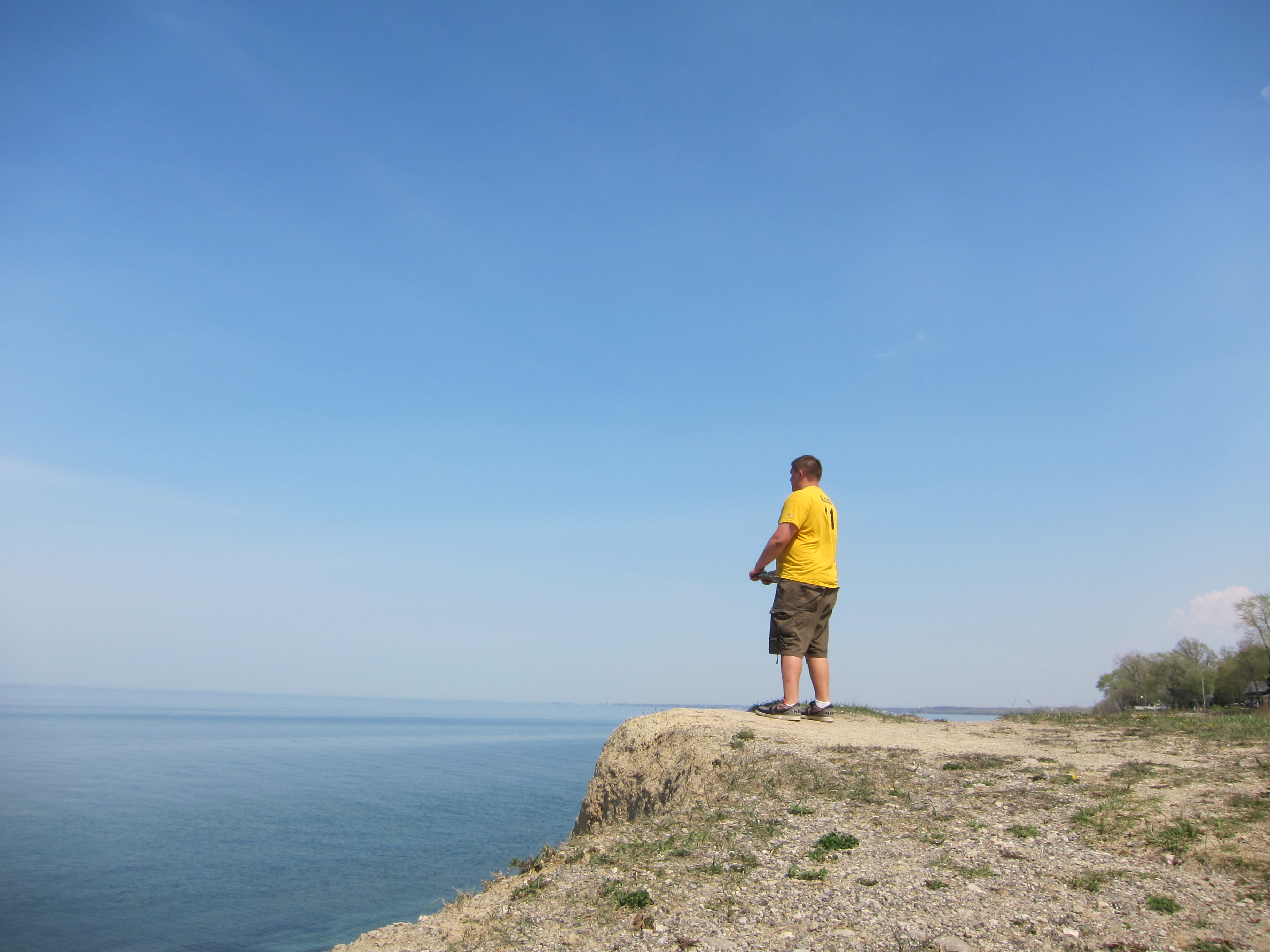 Taking in the view at Lake Erie