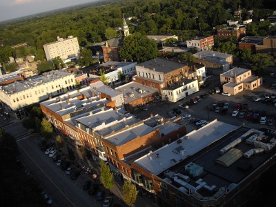 Aerial View of Oberlin Downtown