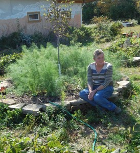 Evelyn Bryant and Her Garden at George Jones Farm